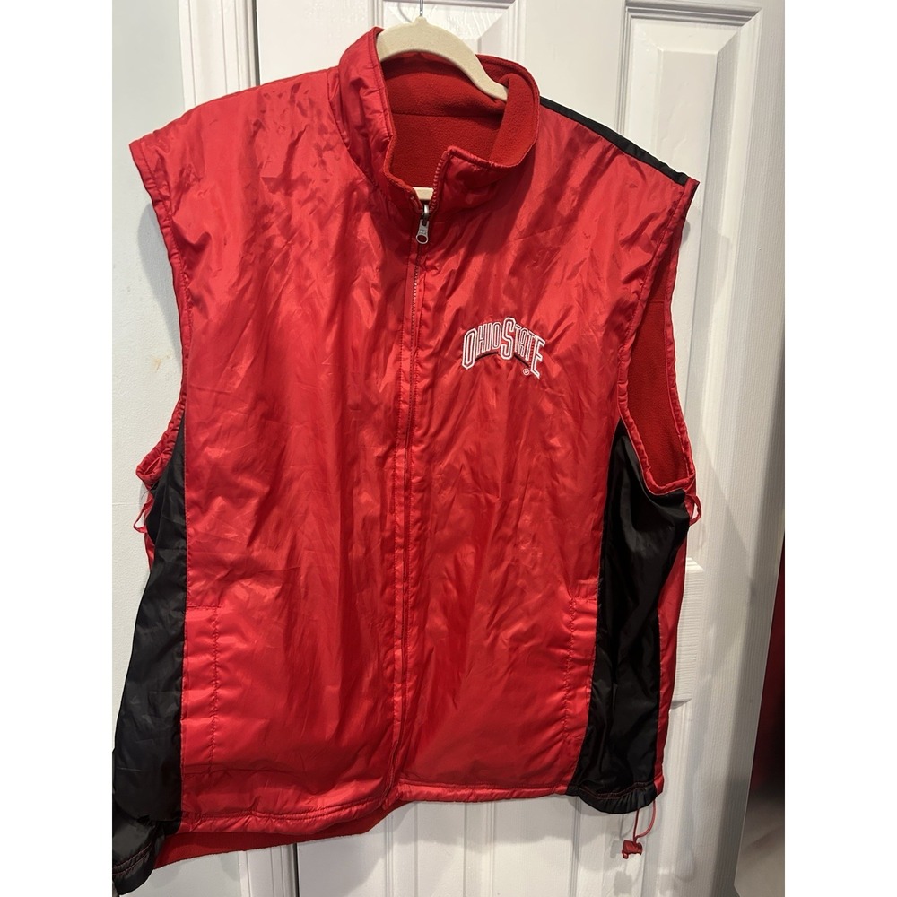 VINTAGE OHIO STATE REVERSE VEST FLEECE WINDBREAKER XL Collegiate License Sports